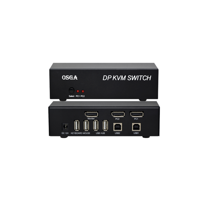 欧仕茄OSGA 2端口高清 DisplayPort KVM切换器